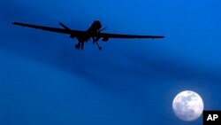 아프가니스탄 칸다하르 상공을 날고있는 미국 무인기. (자료사진) 