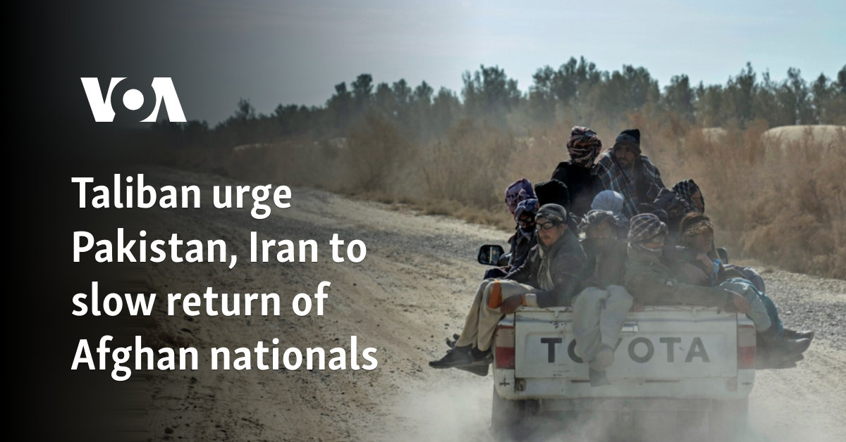 Taliban urge Pakistan, Iran to slow return of Afghan nationals