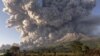 Gunung Sinabung saat erupsi tampak dari desa Kuta Rakyat di Karo, Sumatra Utara, Selasa, 2 Maret 2021. (Foto: Sastrawan Ginting/Antara Foto via Reuters)