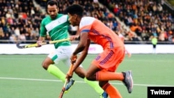 پاکستان اور نیدرلینڈز کے درمیان کھیلے گئے دوسرے کوالیفائنگ میچ کا ایک منظر