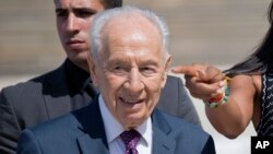 L'ancien président israélien et prix Nobel de la paix Shimon Peres, 8 mars 2016.