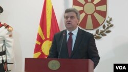 FILE - Macedonian President Gjorge Ivanov