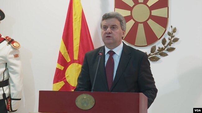 FILE - Macedonian President Gjorge Ivanov