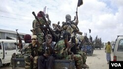 Militan Al-Shabab mundur dari kota Baidoa di Somalia barat daya (foto: dok).