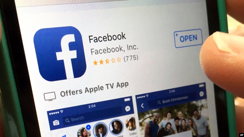 Приложение «Фейсбук» для смартфонов
