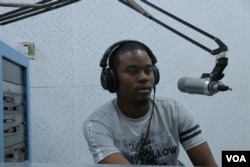 Yusufu Daisa is a presenter at Radio Islam, which is pushing for exclusion from the suspension. (L. Masina for VOA)