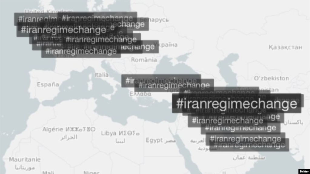 تِرند شدن هشتگ تغییر رژیم ایران چند ساعت بعد از اعلام سیاست جدید آمریکا در قبال جمهوری اسلامی