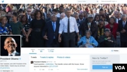 U.S. President Barack Obama's new Twitter account @POTUS