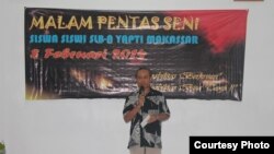 Muhammad Arifin, guru di SLB-A Yapti Makassar, Sulawesi Selatan.