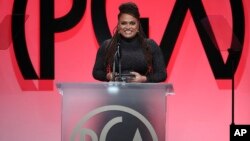 Ava DuVernay accepts the Visionary award at the 29th Producers Guild Awards at Beverly Hilton, Jan. 20, 2018, in Beverly Hills, Calif.