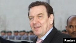 FILE - Then German Chancellor Gerhard Schroeder in Berlin, February 5, 2002.