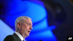 Menteri Pertahanan AS Jim Mattis di Singapura, 3 Juni 2017. (AP Photo/Joseph Nair)