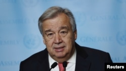 Le secrétaire des Nations unies, le Portugais Antonio Guterres au siège social de New York, le 12 décembre 2016.