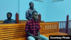 PH dalam persidangan di PN Wamena diputus empat bulan penjara. (Foto courtesy: Mersi Waromi)