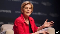 Democratic presidential candidate Sen. Elizabeth Warren, D-Mass., speaks at the Heartland Forum held on the campus of Buena Vista University in Storm Lake, Iowa, March 30, 2019.