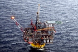 FILE - The Perdido oil platform is seen about 200 miles south of Galveston, Texas, in the Gulf of Mexico, Oct. 27, 2011. The U.S. is holding a large oil and gas lease sale in the Gulf of Mexico, Nov. 17, 2021.