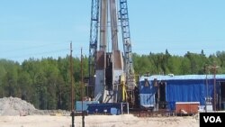俄罗斯西伯利亚北部的一处油井。