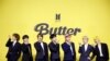 Members of K-pop boy band BTS pose for photographs during a photo opportunity promoting their new single 'Butter' in Seoul, South Korea, May 21, 2021. REUTERS/Kim Hong-Ji