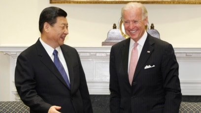 Ông Joe Biden tiếp ông Tập Cận Bình tại Nhà Trắng hồi năm 2012 khi ông còn là phó Tổng thống và ông Tập còn là phó chủ tịch Trung Quốc.