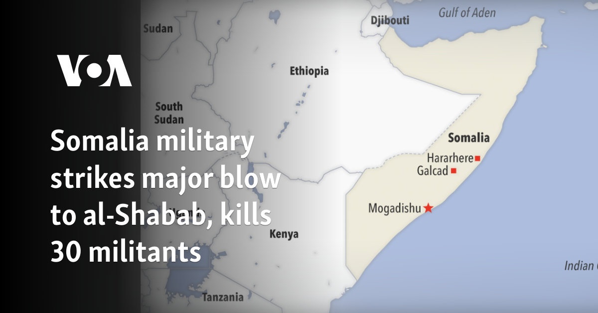 Somalia military strikes major blow to al-Shabab, kills 30 militants