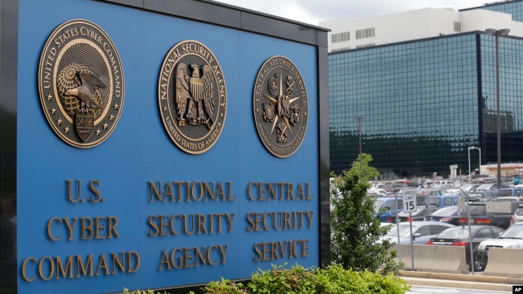 FILE - The National Security Agency in Fort Meade, Maryland, says it will no longer collect Americans' emails and text messages that mention a foreign national targeted for surveillance.