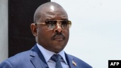 Le président burundais Pierre Nkurunziza à la commémoration du 56e anniversaire de la mort du prince Louis Rwagasore, héros de l'indépendance burundaise, à Bujumbura, le 13 octobre 2017.