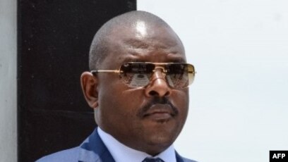 Le président burundais Pierre Nkurunziza à la commémoration du 56e anniversaire de la mort du prince Louis Rwagasore, héros de l'indépendance burundaise, à Bujumbura, le 13 octobre 2017.