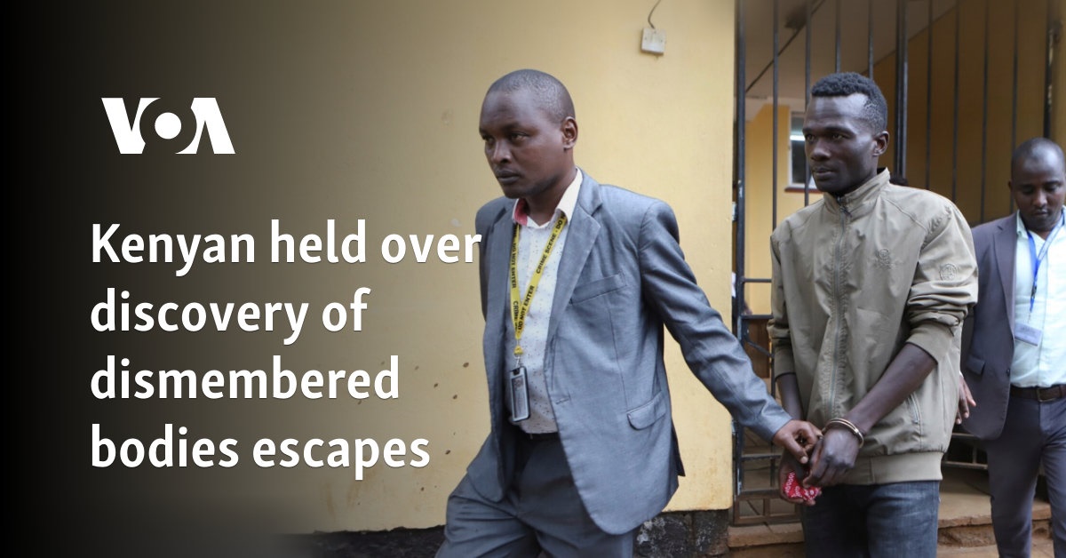 Kenyan held over discovery of dismembered bodies escapes