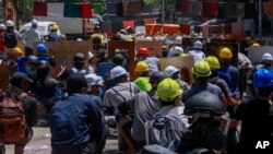 2021年4月4日缅甸仰光抗议示威