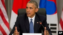 Tổng thống Mỹ Barack Obama tại hội nghị thượng đỉnh hạt nhân ở Washington ngày 31/3/2016.