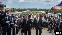 Defense Sec. James Mattis meets with Thai Minister of Defense Prawit Wongsuwon at the Pentagon