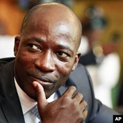 Charles Blé Goudé líder dos Jovens Patriotas da Costa do Marfim e pro-Laurent Gbagbo