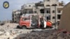 ویرانی آمبولانس و ساختمان های محل استقرار نیروهای داوطلب «کلاه‌خود سفید» در نتیجه حملات هوایی در حلب