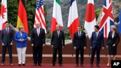 Lãnh đạo của 7 cường quốc tại cuộc họp của nhóm G7 tại Taormina, Italy, ngày 26/5/2017.