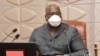 Le président Félix Tshisekedi porte un masque facial à la Cité de l'Union africaine, Kinshasa, 30 mars 2020. (Facebook/Présidence RDC)