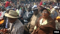 Zanu PF supporters at the party's headquaters, Wednesday, July 27, 2016.