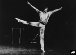 FILE - A 1978 photo of dancer Rudolf Nureyev in "Faun."