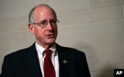 FILE - Rep. Mike Conaway, R-Texas, the Republican leading the House intelligence committee's Russia investigation, speaks to reporters on Capitol Hill in Washington, Jan. 16, 2018, following the committee's interview with former White House strategist Steve Bannon.