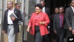 Party insiders say with Mrs. Joice Mujuru enjoying the support of most of the provinces, there is a strategy to suspend some of her main backers ahead of the congress. (AP)