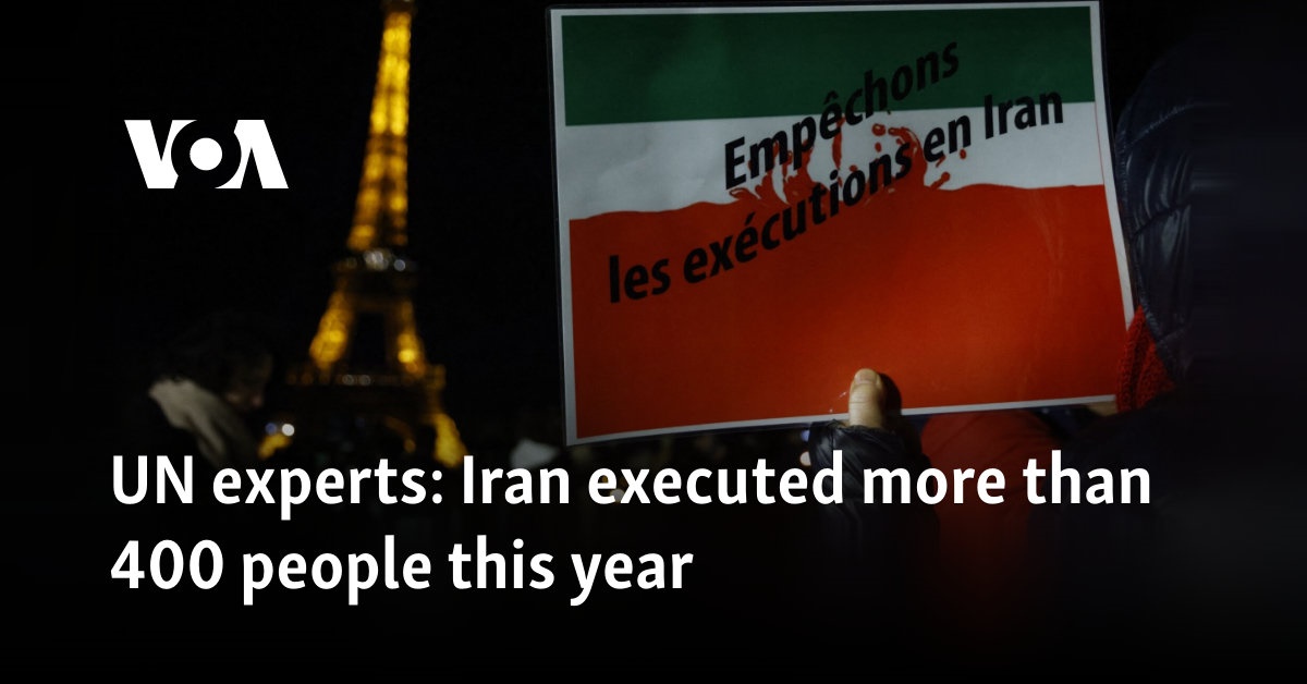 UN experts: Iran executed more than 400 people this year