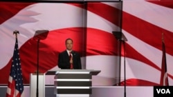 Republican National Committee chairman Reince Priebus says the Pledge of Allegiance.