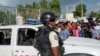 Un agent de la police à Port-au-Prince, Haïti, le 9 juillet 2021.