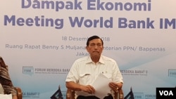 Menko Bidang Kemaritiman Luhut Binsar Panjaitan (Foto: VOA/Ahmad Bhagaskoro).