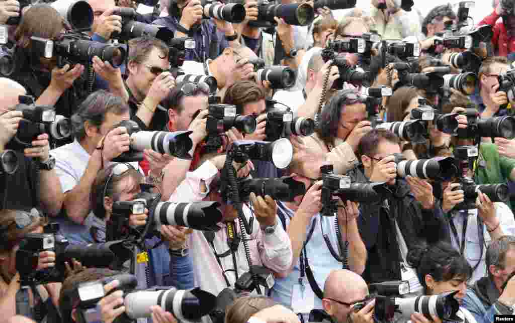 Photographers work during a photocall for the film &quot;Blood Ties&quot; at the 66th Cannes Film Festival in Cannes, France. 