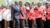 Democratic Republic of the Congo President Joseph Kabila inspects a guard of honor during the anniversary celebrations of the DRC's independence from Belgium in Kindu, DRC, June 30, 2016.