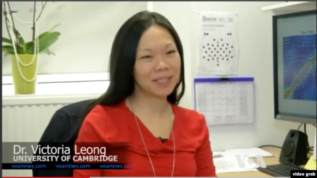 Dr.Victoria Leong, University of Cambridge (Photo: VOA/Videograb)