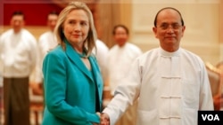 Prezidan Bimani an, Thein Sein, deklare vizit Madam Clinton nan se reprezante komansman yon nouvo chapit nan relasyon peyi yo