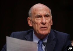 FILE - Director of National Intelligence Dan Coats testifies before the Senate Armed Services Committee on Capitol Hill in Washington, March 6, 2018.