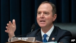House Intelligence Committee Chairman Adam Schiff, D-Calif., pushes ahead with their oversight of the Trump administration at a hearing to examine how the Russian government works to undermine its adversaries, especially the U.S., on Capitol Hill in Washington, March 28, 2019.