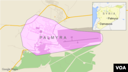 ផែនទី​ទីក្រុង​បុរាណ​ Palmyra​ នៃ​ប្រទេស​ស៊ីរី។